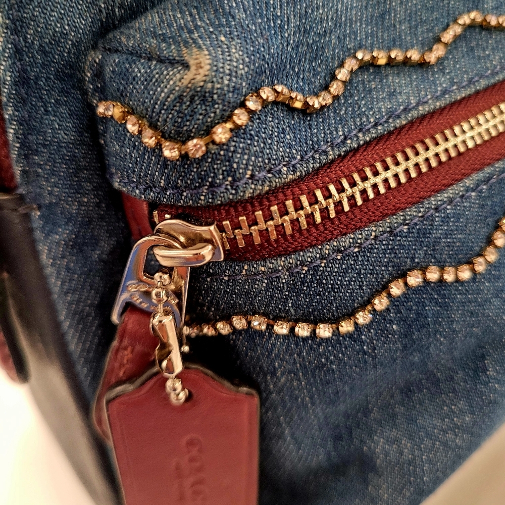 Coach Star Denim Patchwork Mini Backpack - Picture 5 of 10